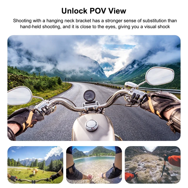 Alt view image 6 of 6 - PULUZ Lazy Adjustable Neck Bracket for GoPro Action Camera Smartphones (Black)