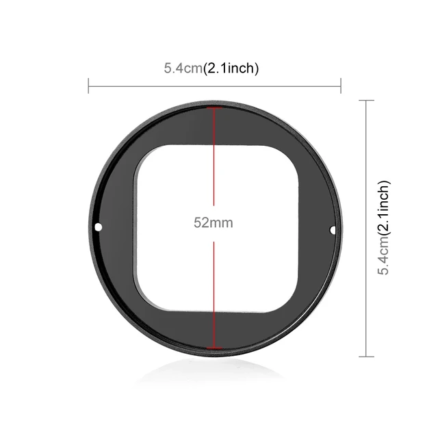 Alt view image 2 of 7 - For Insta360 Ace Pro PULUZ 52mm UV Lens Filter Adapter Ring with Lens Cover (Black) (Black)