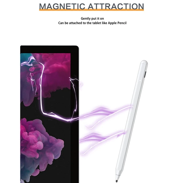 Alt view image 2 of 6 - JT11 Universal Active Capacitive Stylus Pen (White)