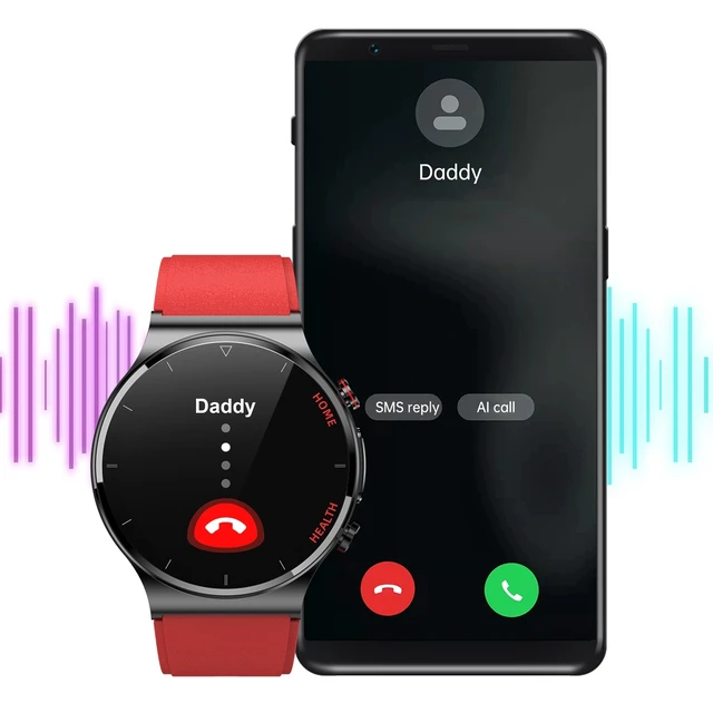 Alt view image 3 of 10 - E300 1.32 Inch Screen Leather Watch Strap Smart Health Watch Supports Body Temperature Monitoring, ECG monitoring blood pressure (Black)