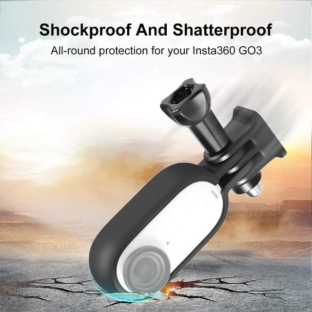 Alt view image 5 of 6 - For Insta360 GO 3 / GO 3S PULUZ Body Plastic Protective Frame Cage with Screw & Adapter (Black) (Black)