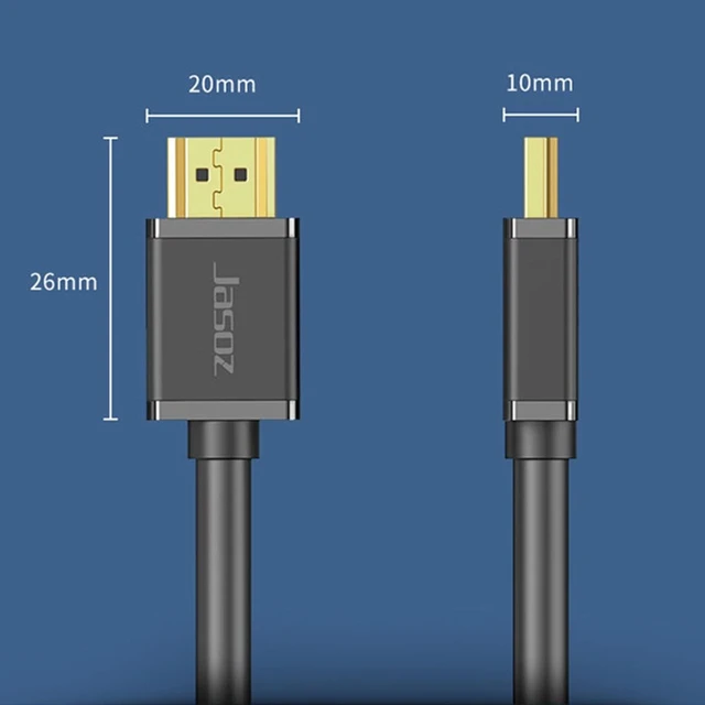 Alt view image 2 of 5 - Jasoz 4K HDMI High-Definition Projector Cable Computer Video Cable Oxygen-Free Copper Core, Cable Length: 5m 5m