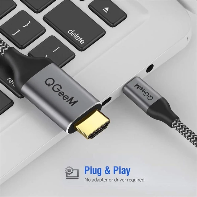 Alt view image 4 of 5 - QGeeM QG-UA09 Type-C To HDMI Cable 3m 3m
