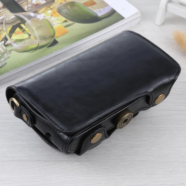 Alt view image 3 of 3 - Full Body Camera PU Leather Case Bag with Strap for Samsung Galaxy Camera EK-GC100 / EK-GC110 / EK-GC200(Coffee)