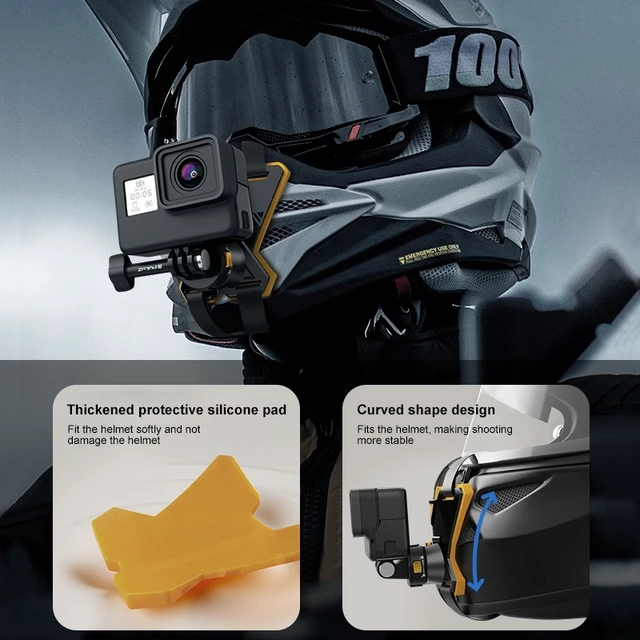 Alt view image 3 of 7 - PULUZ Magnetic Quick Release Motorcycle Helmet Chin Strap Mount (Black)
