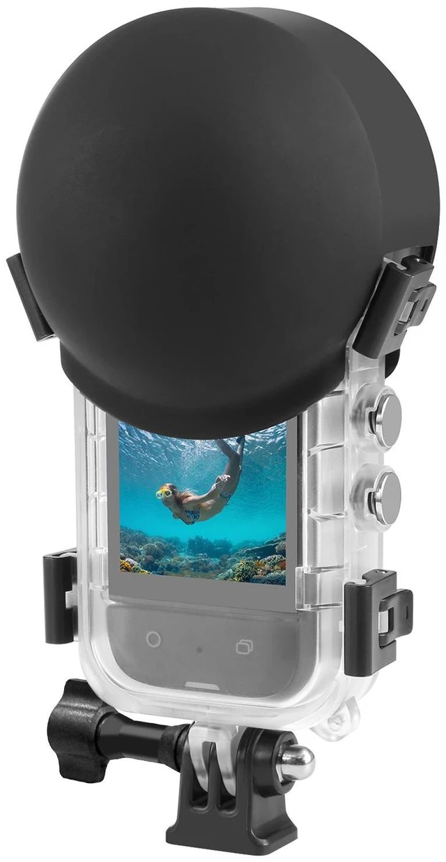 Main image of For Insta360 X5 PULUZ 60m Waterproof Sealed Diving Case with Silicone Lens Cover (Black) (Black)