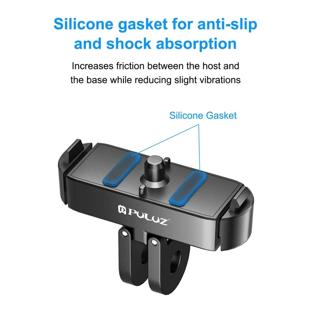 Alt view image 4 of 7 - For GoPro HERO13 Black PULUZ Magnetic Quick Release Metal Base (Black)