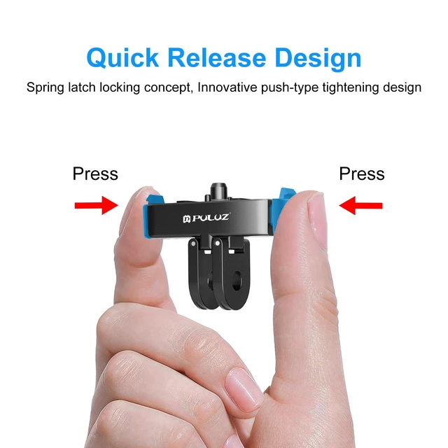 Alt view image 5 of 7 - For GoPro HERO13 Black PULUZ Magnetic Quick Release Metal Base (Black)
