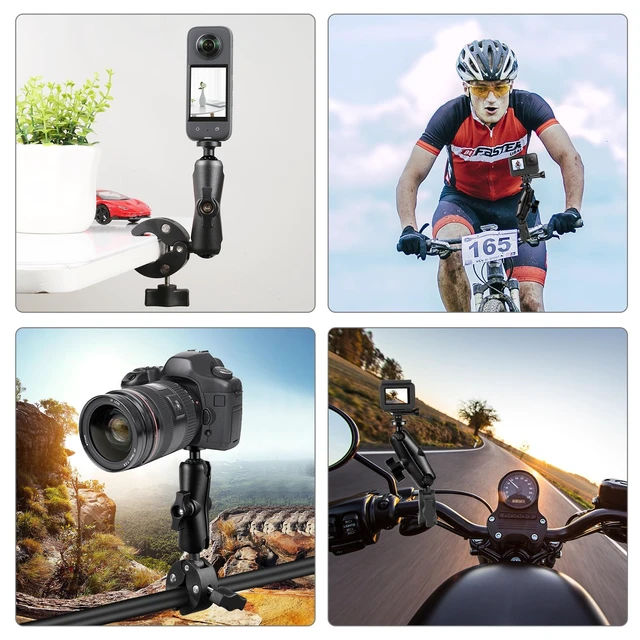 Alt view image 6 of 6 - PULUZ Motorcycle Crab Clamp Handlebar Fixed Mount Holder for GoPro and Other Action Cameras(Black)