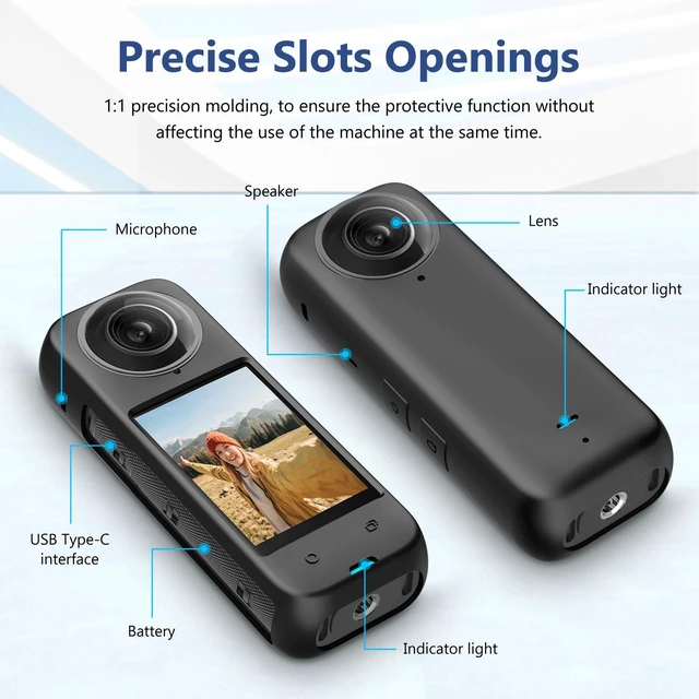 Alt view image 4 of 7 - For Insta360 X4 PULUZ Full Body Dust-proof Silicone Protective Case (Black)