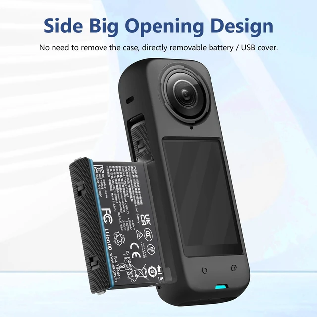 Alt view image 7 of 7 - For Insta360 X4 PULUZ Full Body Dust-proof Silicone Protective Case (Black)