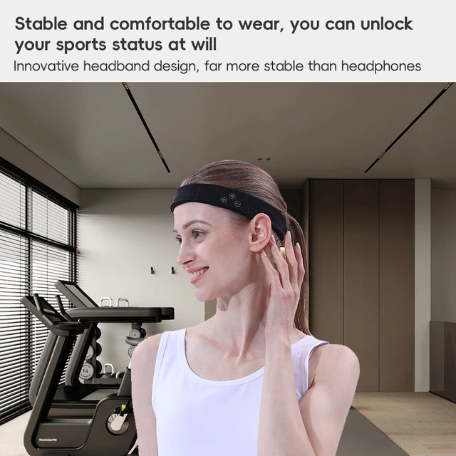 Alt view image 3 of 7 - Mucro B01 Turban Style Wireless Bluetooth Headset Sports Headband (Black)