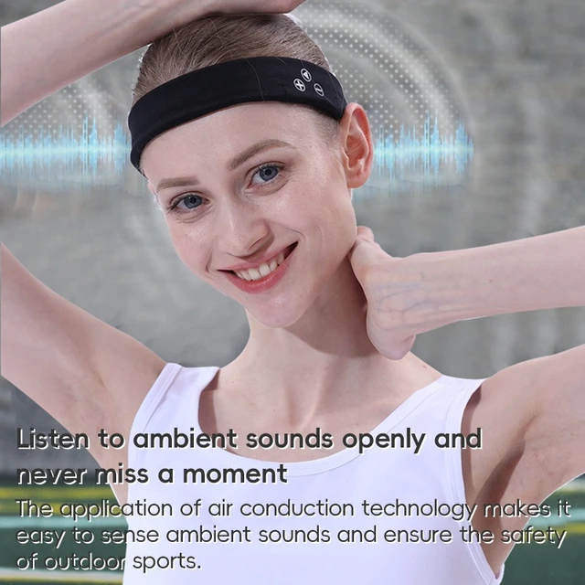 Alt view image 5 of 7 - Mucro B01 Turban Style Wireless Bluetooth Headset Sports Headband (Black)