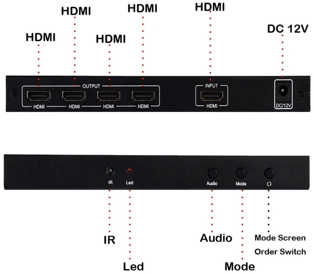 Alt view image 5 of 14 - BT14 Ultra HD 4K x 2K 2X2 HDMI TV Wall Controller Multi-screen Splicing Processor