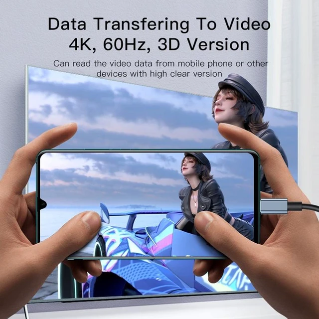 Alt view image 2 of 6 - Yesido HM10 USB-C / Type-C to HDMI HD Adapter Cable HM10