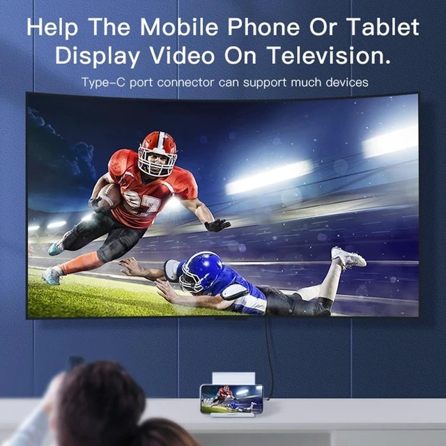 Alt view image 3 of 6 - Yesido HM10 USB-C / Type-C to HDMI HD Adapter Cable HM10