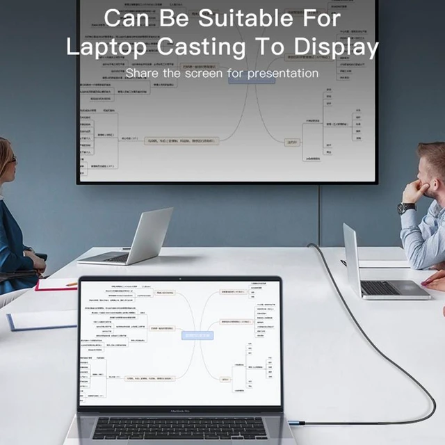 Alt view image 4 of 6 - Yesido HM10 USB-C / Type-C to HDMI HD Adapter Cable HM10