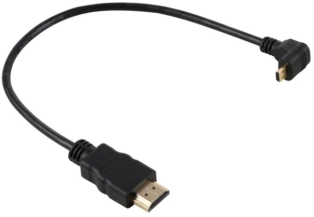 Main image of 30cm 4K HDMI Male to Micro HDMI Positive Angled Male Gold-plated Connector Adapter Cable