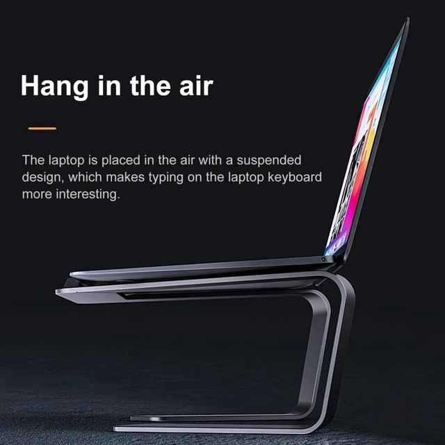 Alt view image 4 of 5 - BONERUY P49 Aluminium Alloy Heat-Dissipating Notebook Holder Storage Heightened Holder(Silver)