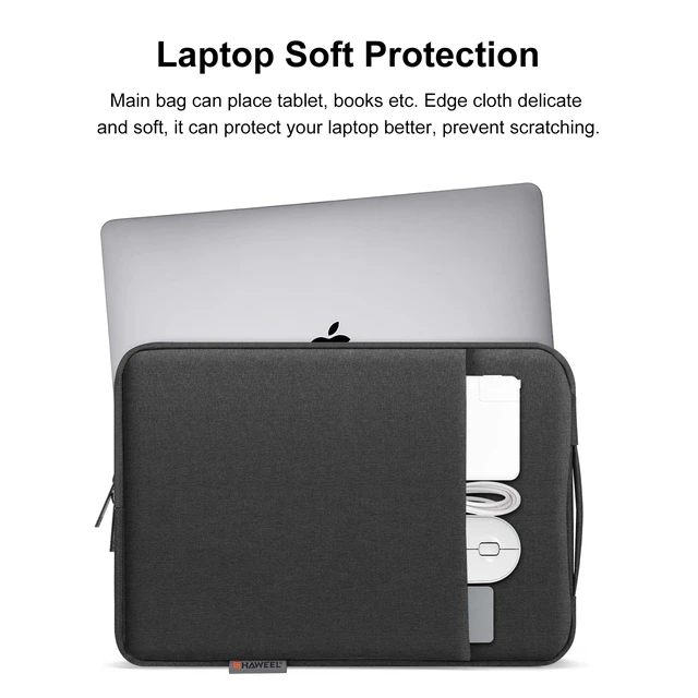 Alt view image 5 of 7 - HAWEEL Laptop Sleeve Case Zipper Briefcase Bag with Handle for 15-16.7 inch Laptop (Black)