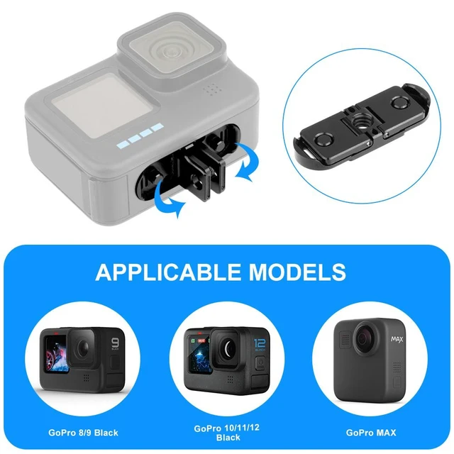 Alt view image 4 of 4 - PULUZ Quick Release Magnetic Folding Base Adapter for GoPro HERO12 Black /11 Black /11 Black mini /10 Black /9 Black /8 Black / Max (Black)