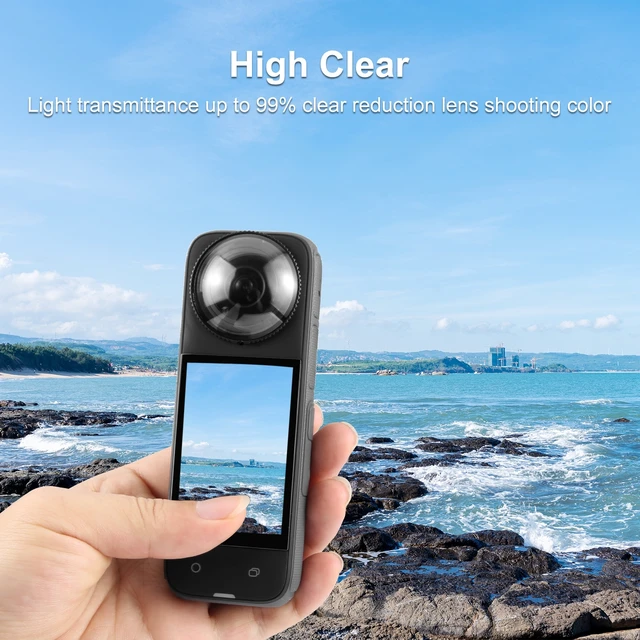 Alt view image 6 of 6 - For Insta360 X4 PULUZ Rotation Optical Glass Lens Guard Protective Cover (Transparent) (Transparent)