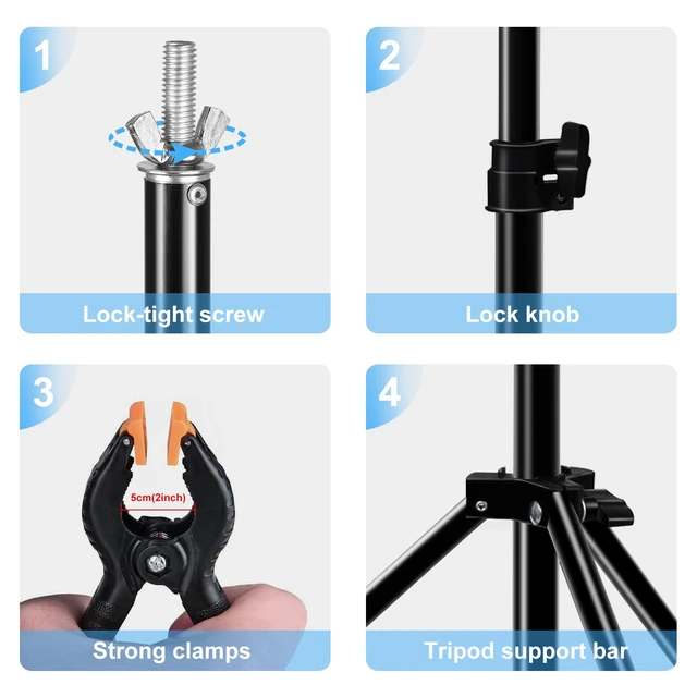 Alt view image 3 of 5 - 2 x 2m Photo Studio Background Support Stand Backdrop Crossbar Bracket(Black) (Black)