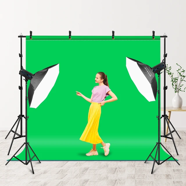 Alt view image 5 of 5 - 2 x 2m Photo Studio Background Support Stand Backdrop Crossbar Bracket(Black) (Black)
