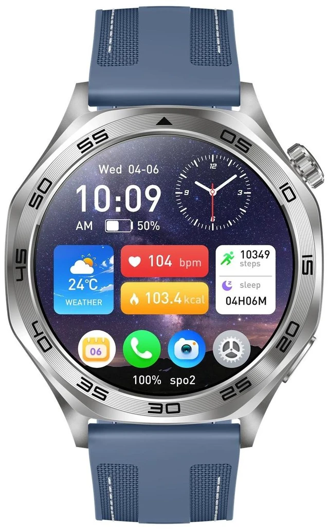 Alt view image 3 of 14 - AK83 BT Call Smart Watch, Support Blood Pressure / Heart Rate / Sports Health Monitoring Fitness Tracker (Steel 3-Bead Steel)