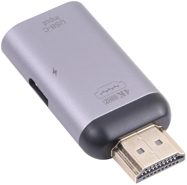 Alt view image 2 of 7 - 2 in 1 4K 60Hz HDMI Male to USB-C / Type-C Charging + USB-C / Type-C Female Adapter