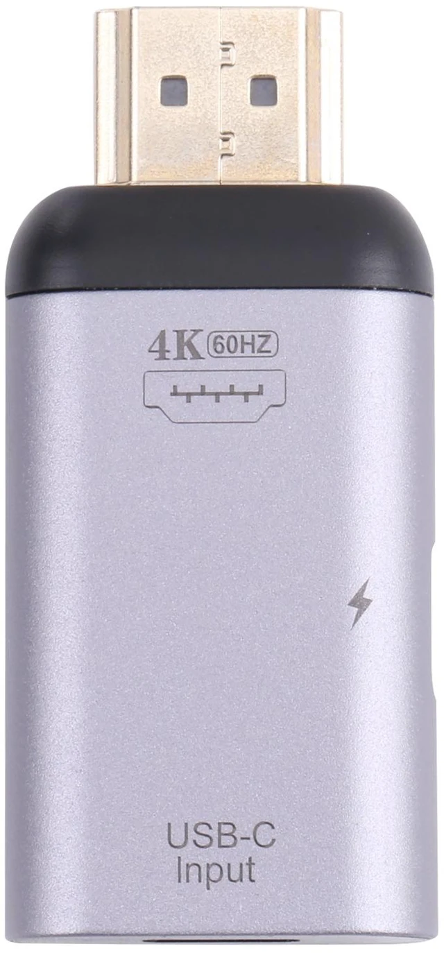 Alt view image 3 of 7 - 2 in 1 4K 60Hz HDMI Male to USB-C / Type-C Charging + USB-C / Type-C Female Adapter