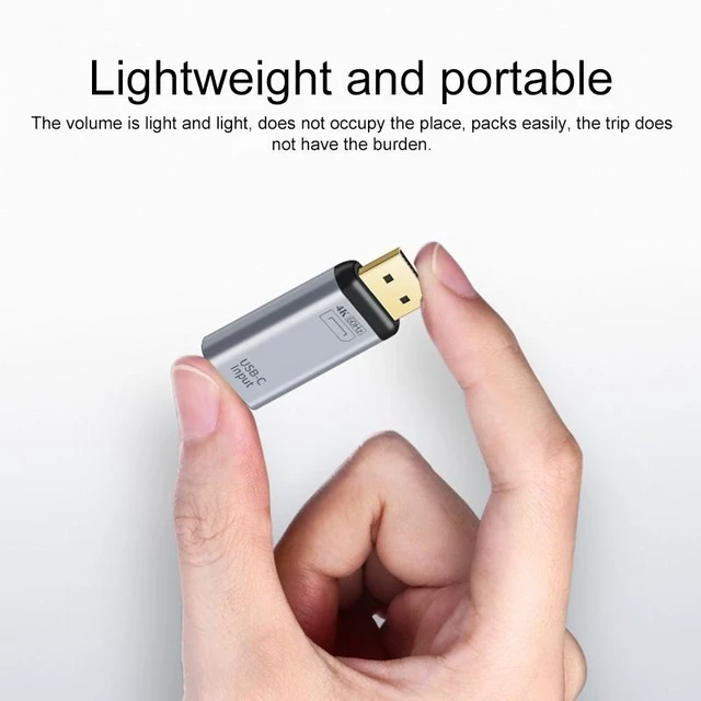 Alt view image 5 of 7 - 2 in 1 4K 60Hz HDMI Male to USB-C / Type-C Charging + USB-C / Type-C Female Adapter