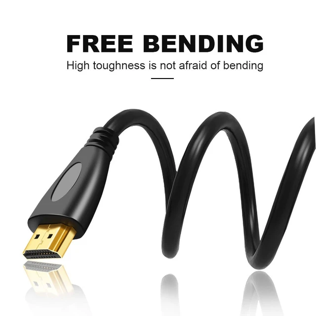 Alt view image 7 of 7 - 1.8m Gold Plated 3D 1080P Micro HDMI Male to HDMI Male cable for Mobile Phone, Cameras, GoPro