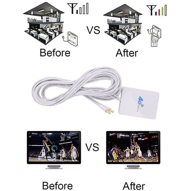 Alt view image 5 of 6 - 28dBi 4G Antenna with SMA Male Connector for 4G LTE FDD/TDD Router