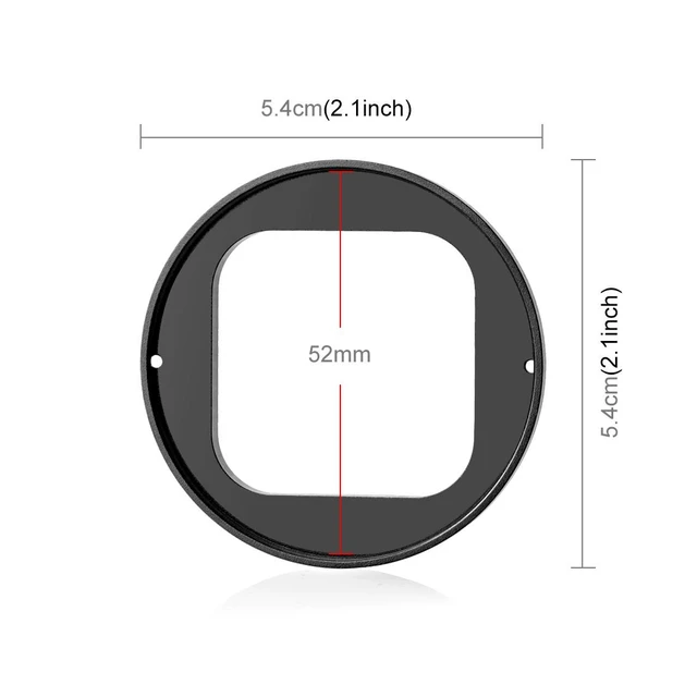 Alt view image 2 of 7 - For Insta360 Ace Pro 2 PULUZ 52mm UV Lens Filter Adapter Ring with Lens Cover (Black) (Black)