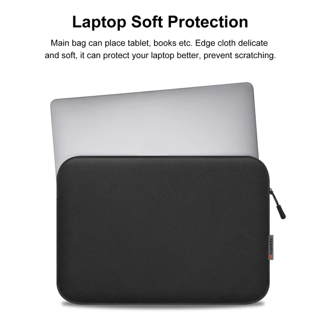 Alt view image 5 of 6 - HAWEEL 15 inch Laptop Sleeve Case Zipper Briefcase Bag for 14-15 inch Laptop (Black)