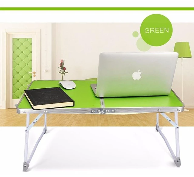 Alt view image 7 of 7 - Plastic Mat Adjustable Portable Laptop Table Folding Stand Computer Reading Desk Bed Tray (Black)