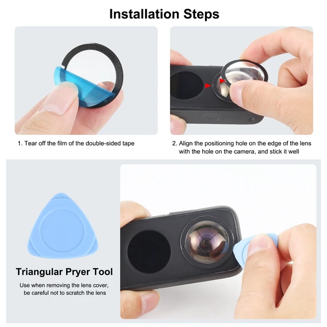 Alt view image 4 of 4 - PULUZ Lens Guard PC Protective Cover for Insta360 One X2(Black) (Black)