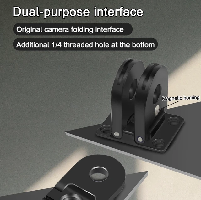 Alt view image 4 of 4 - Metal Folding Magnetic Replacement Base for GoPro HERO13 Black/HERO12 Black /HERO11 Black /HERO10 Black / HERO9 Black / HERO8 Black/MAX