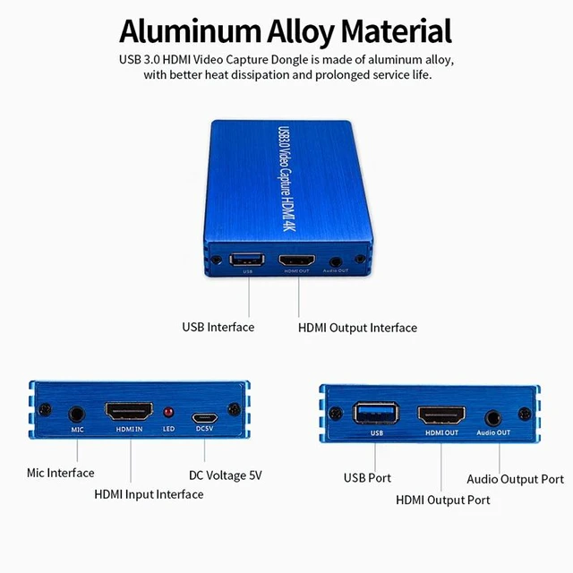 Alt view image 2 of 14 - NK-S300 USB 3.0 HDMI 4K HD Video Capture Card Device (Style 1)