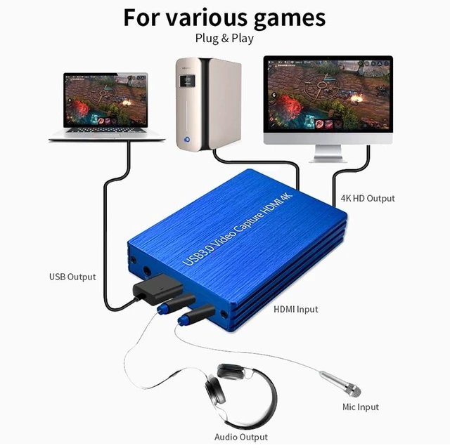 Alt view image 3 of 14 - NK-S300 USB 3.0 HDMI 4K HD Video Capture Card Device (Style 1)