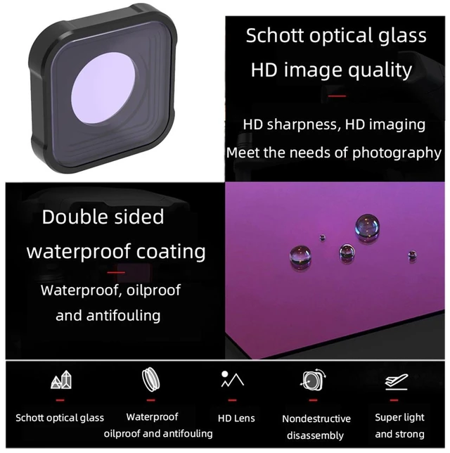 Alt view image 3 of 4 - JSR KB Series NIGHT Light Pollution Reduction Lens Filter for GoPro HERO13 Black /12 Black /11 Black /10 Black /9 Black