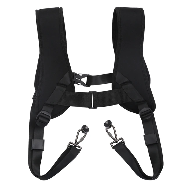 Alt view image 2 of 6 - PULUZ Quick Release Double Shoulder Harness Soft Pad Decompression Foam Strap Belt for DSLR Digital Cameras (Style 2)