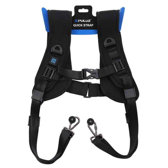 Alt view image 4 of 6 - PULUZ Quick Release Double Shoulder Harness Soft Pad Decompression Foam Strap Belt for DSLR Digital Cameras (Style 2)