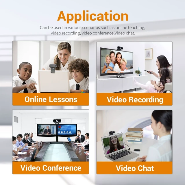 Alt view image 4 of 7 - ESCAM PVR006 HD 1080P USB2.0 HD Webcam with Microphone for PC