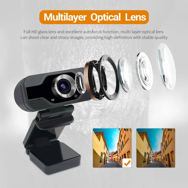 Alt view image 7 of 7 - ESCAM PVR006 HD 1080P USB2.0 HD Webcam with Microphone for PC