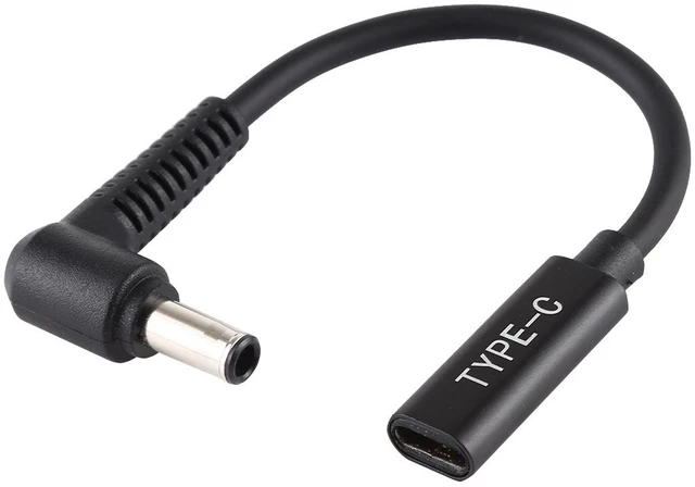 Main image of DP 5.0 x 1.0mm to Type-C Female Power Adapter Charger Cable (Black)
