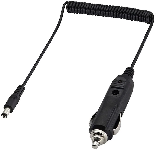 Main image of 2A 5.5 x 2.1mm DC Power Supply Adapter Plug Coiled Cable Car Charger, Length: 40-140cm