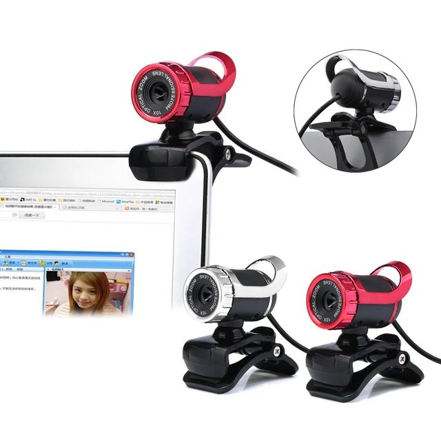 Alt view image 2 of 4 - HXSJ A859 480P Computer Network Course Camera Video USB Camera Built-in Sound-absorbing Microphone(No Camera Function Red) Red