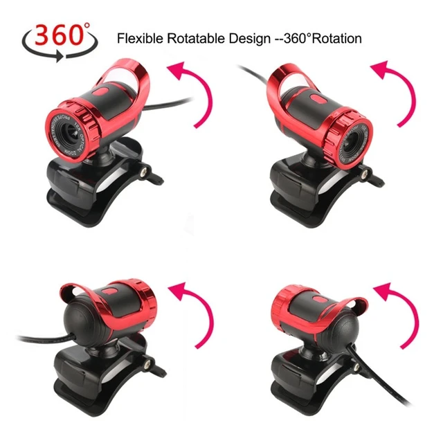 Alt view image 4 of 4 - HXSJ A859 480P Computer Network Course Camera Video USB Camera Built-in Sound-absorbing Microphone(No Camera Function Red) Red